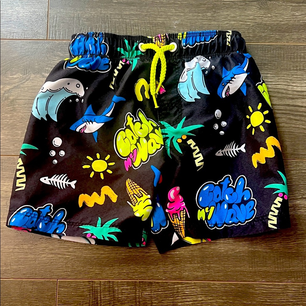 H&M Black Shark Print Kids Shorts